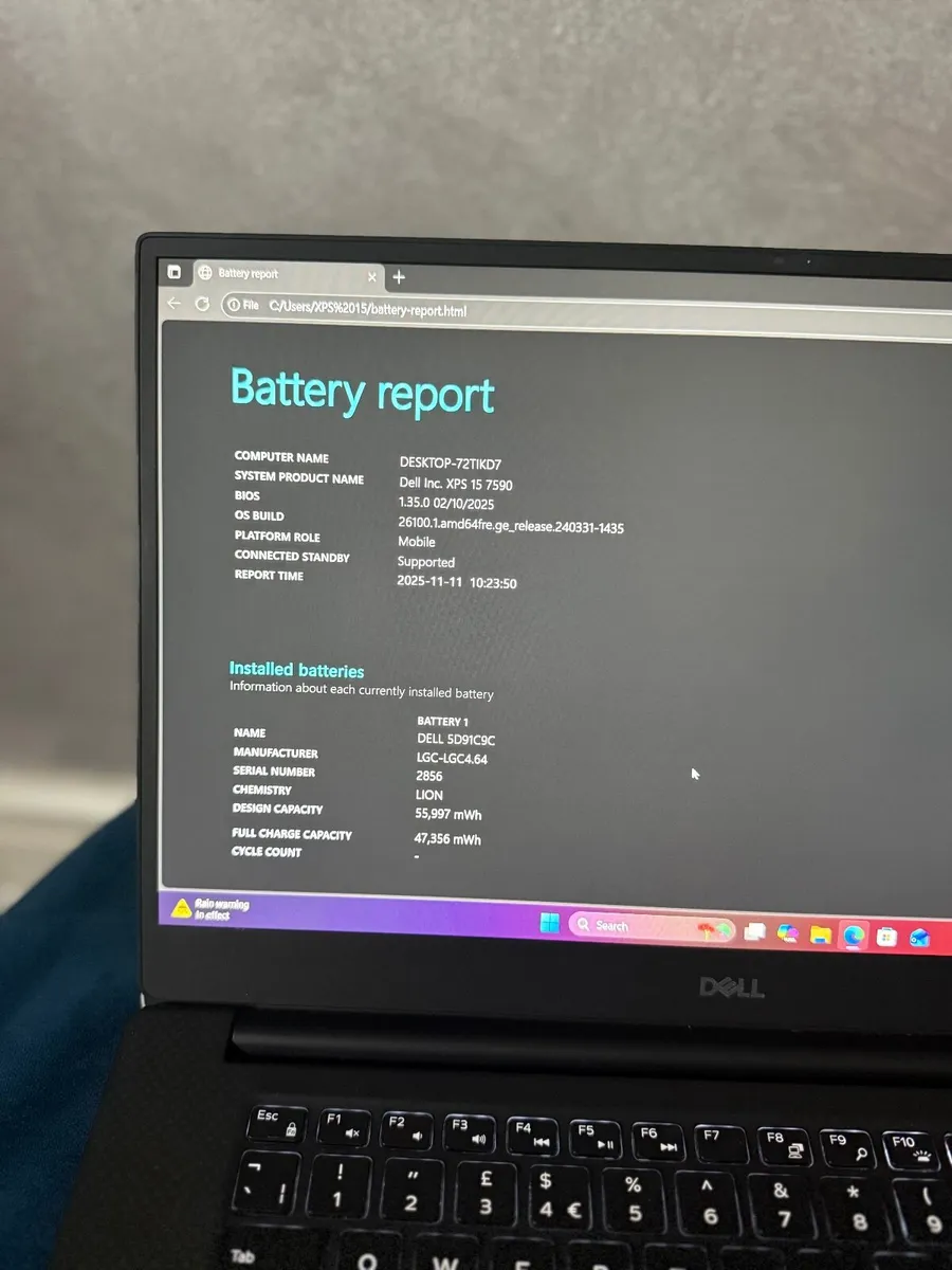 Dell XPS 15 7590 Laptop i5/16GB/256SSD/FHD/GTX1650 - Image 4