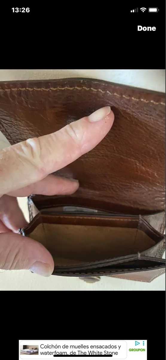 Vintage ‘The Bridge’ Leather Wallet/ Purse - Image 3