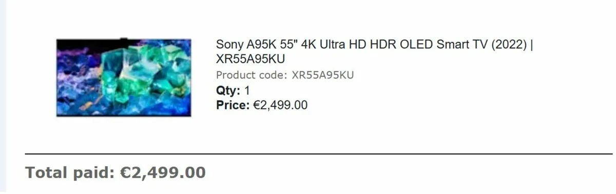 Sony A95K 55” QD-OLED TV - Image 3