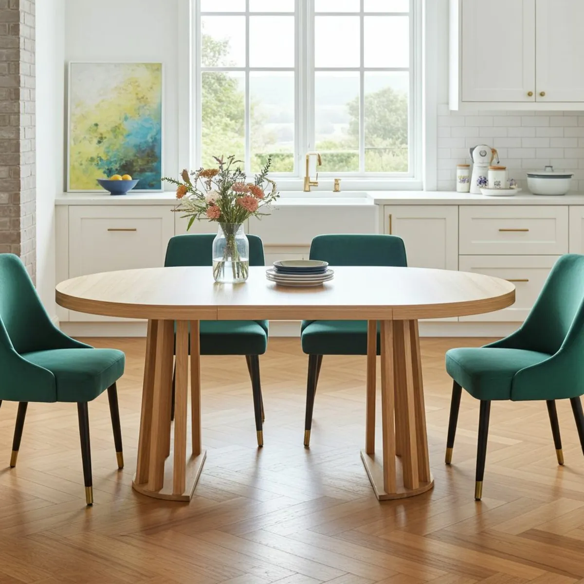 Tovo Extendable Round Dining Table 100-140-180cm - Image 4