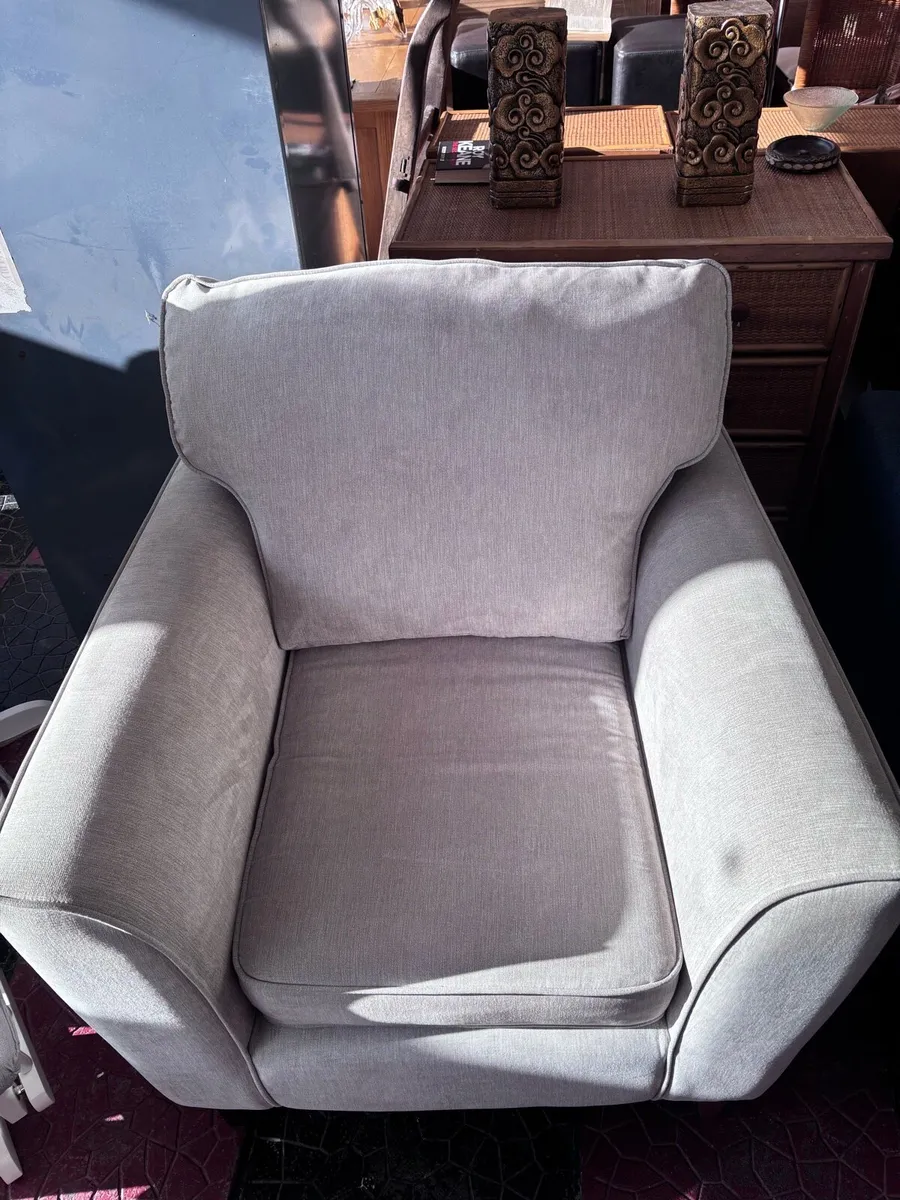 Grey Fabric arm Chair - Image 4