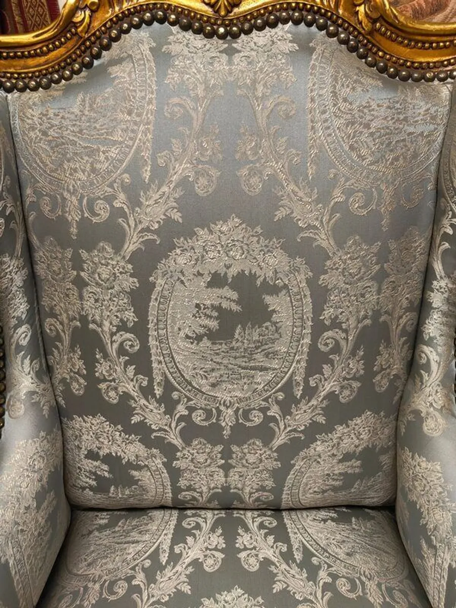 A Very Nice Pair of Vintage French Wingback Chairs - Image 3