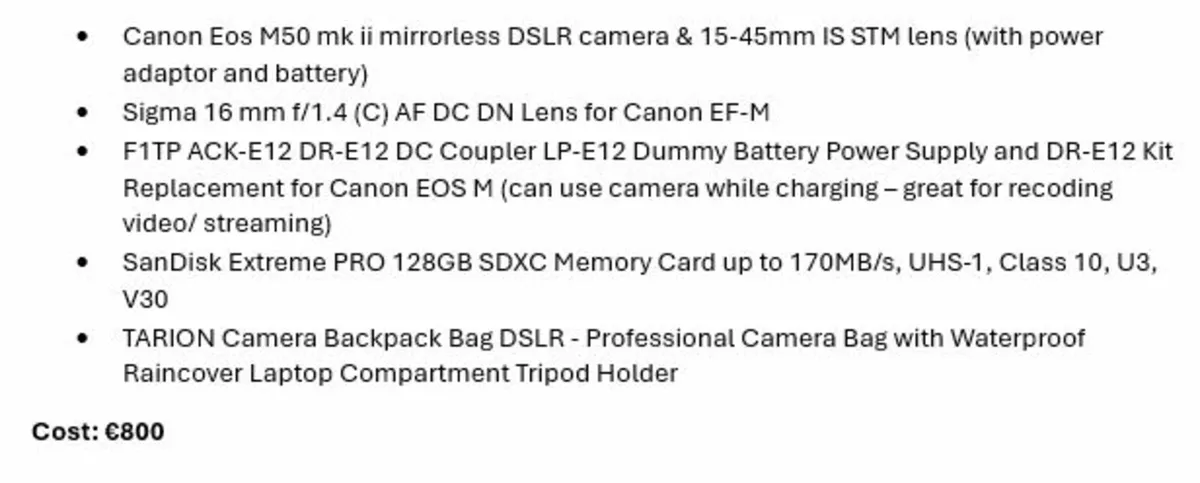 Canon EOS M50 mk. ii plus Sigma 16mm lens - Image 4