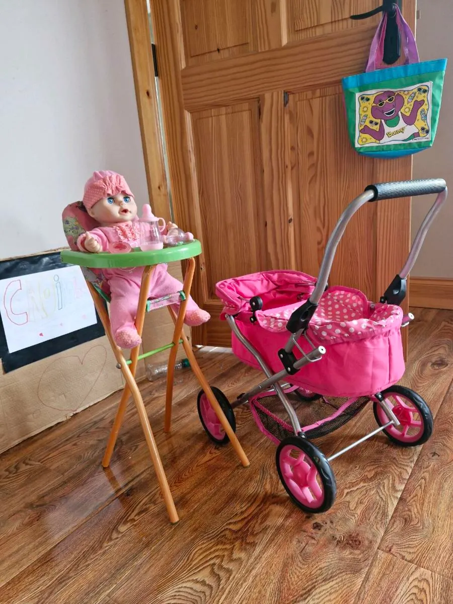 Baby doll, buggie, highchair amd accessories - Image 1