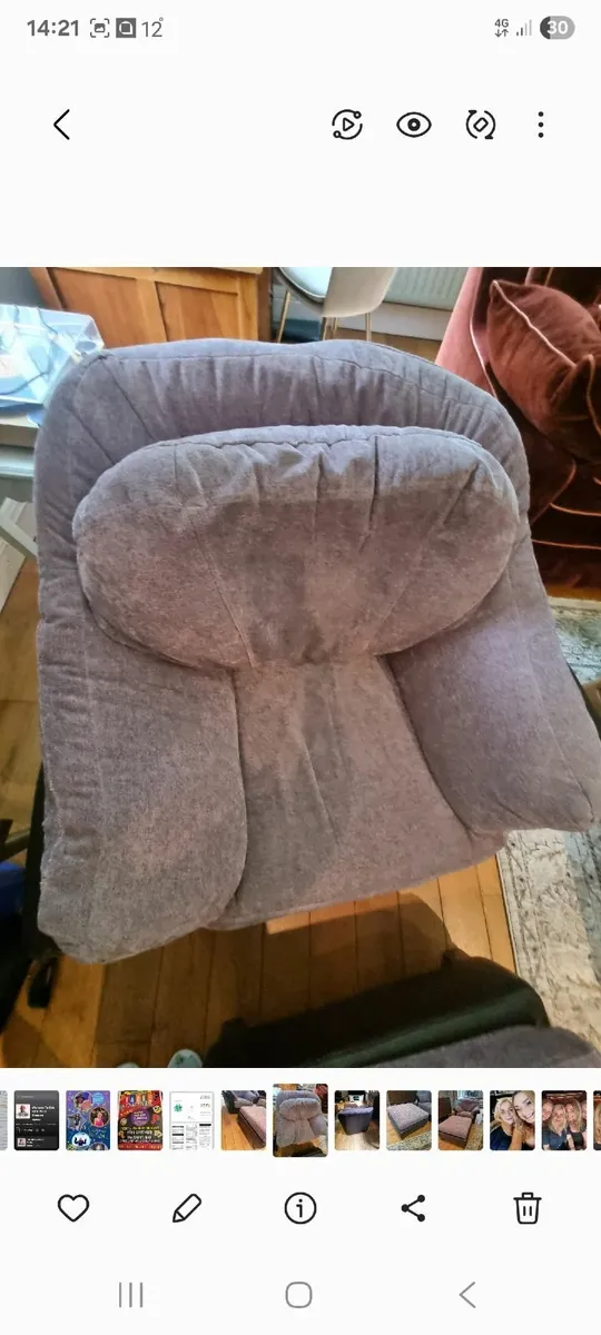 Arm chair and footstool - Image 4