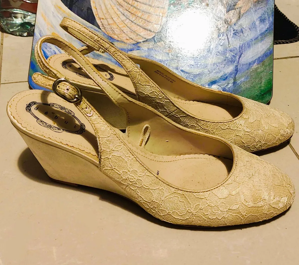 👠 Elegant Lace Slingbacks — Debut Size UK8 / EU41 - Image 2