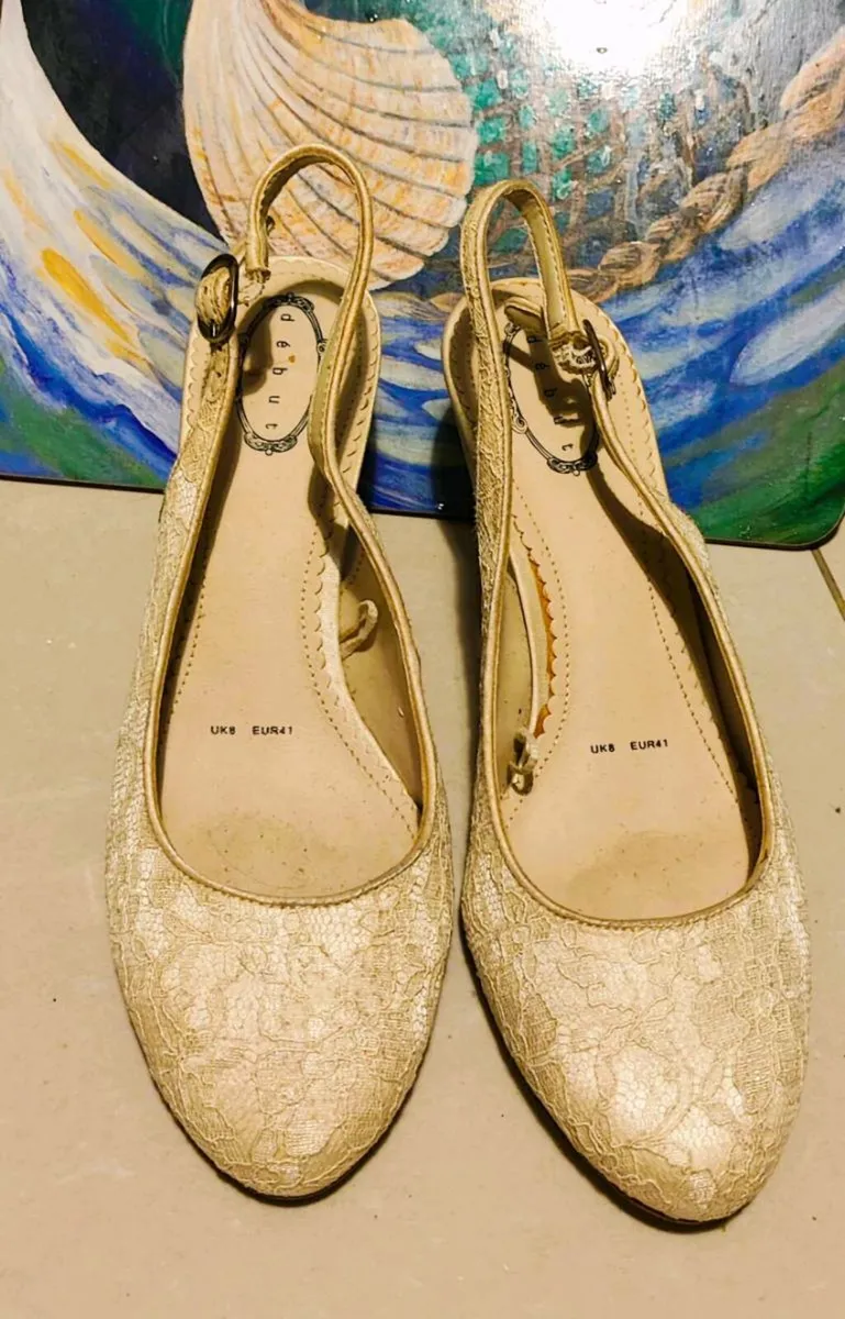 👠 Elegant Lace Slingbacks — Debut Size UK8 / EU41 - Image 4