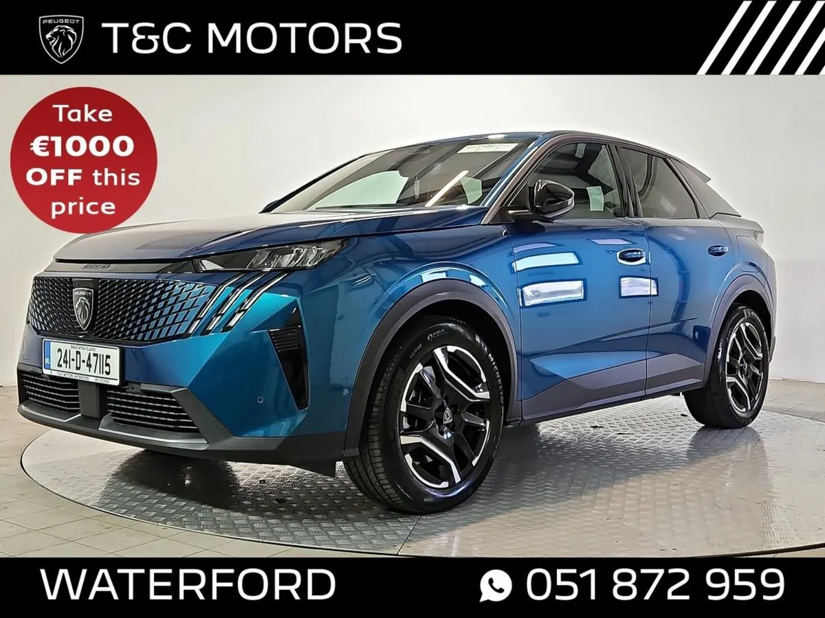 Peugeot 3008 73kWH 210BHP Allure 527KM Range - Image 1