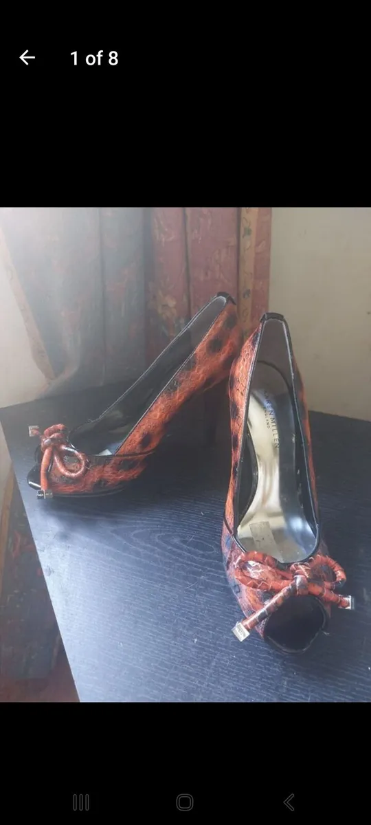 Karen Millen leather snakeskin print shoes (free p - Image 1