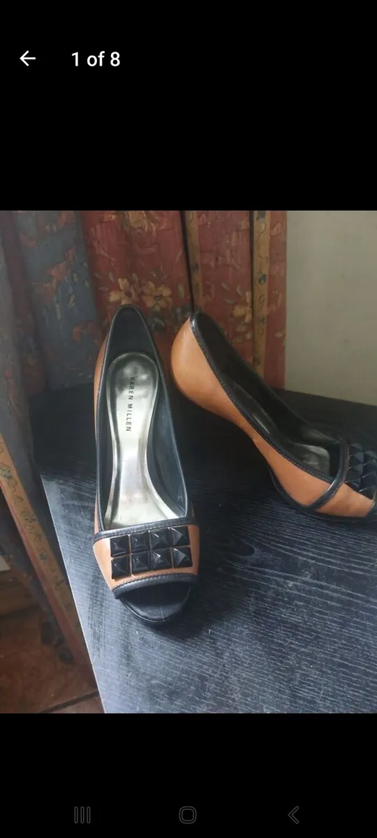 Karen Millen brown leather shoes (free post) - Image 1