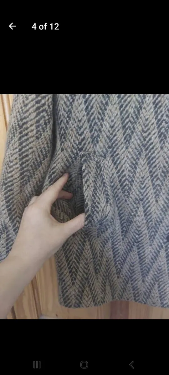 Vintage Donegal Design Ireland wool coat free post - Image 3