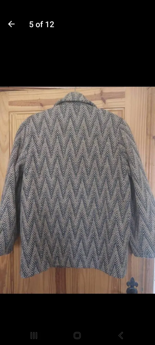 Vintage Donegal Design Ireland wool coat free post - Image 4