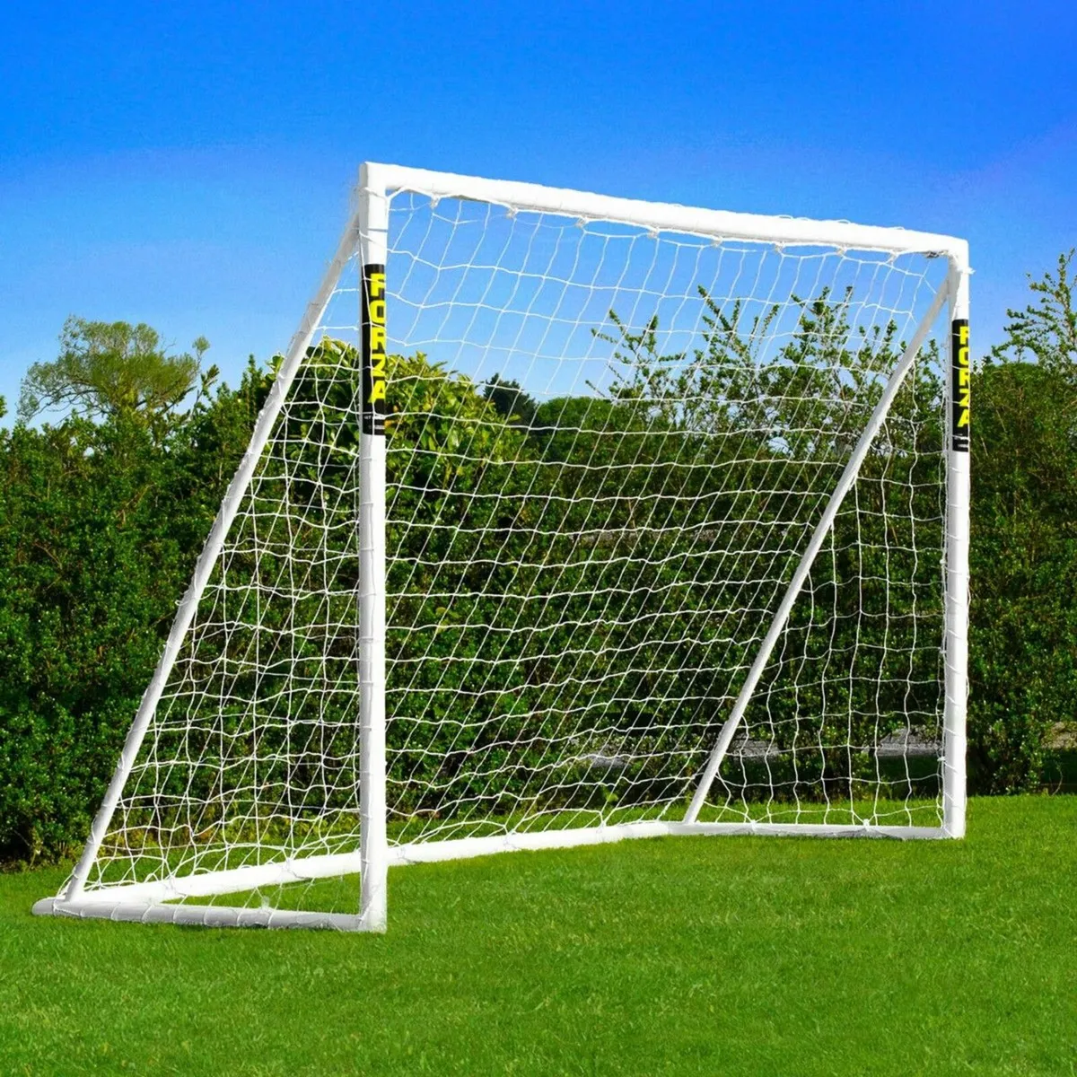 2 x 8ft6 Forza Football goals,Bag & Target net New - Image 1
