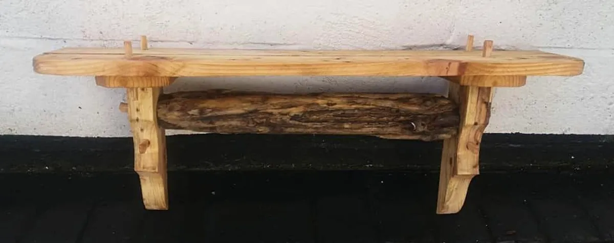 Rustic Driftwood Floating Mantel  / Shelf - Image 3
