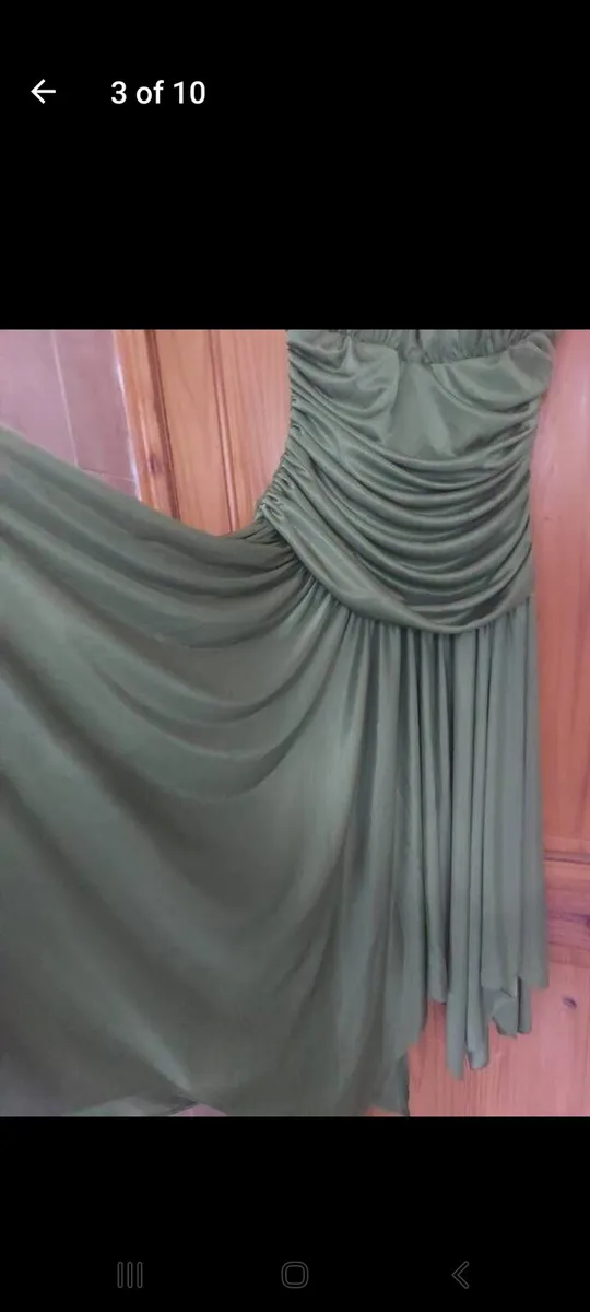 Linda Bernell lime green halterneck dress free pos - Image 4