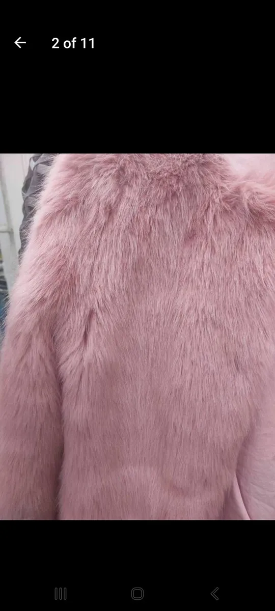 Bershka pink faux fur jacket (free postage) - Image 2