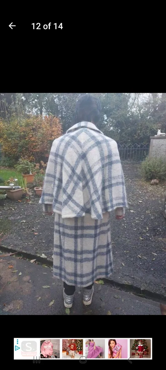 Donegal Design Vintage mohair wool cape coat - Image 4