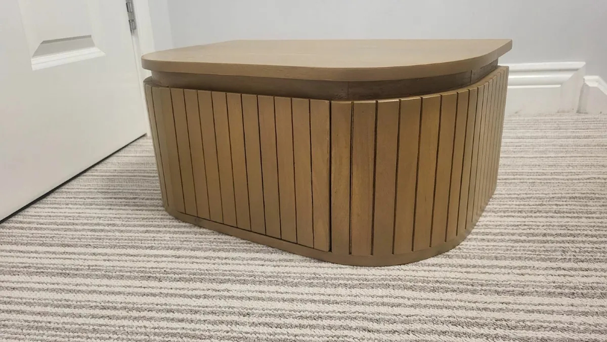 Floating Mango Wood Bedside Tables ×2 - Image 1