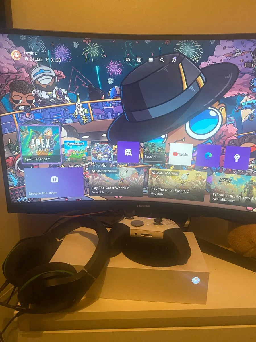 Xbox series s ,144hz monitor and elite controller