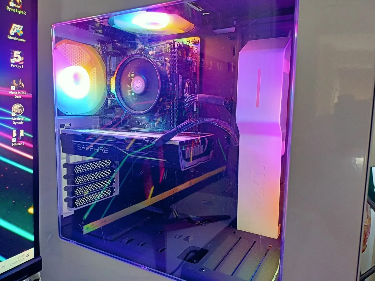 Gaming PC Setup with 27" Monitor Keyboard and mous - Image 2