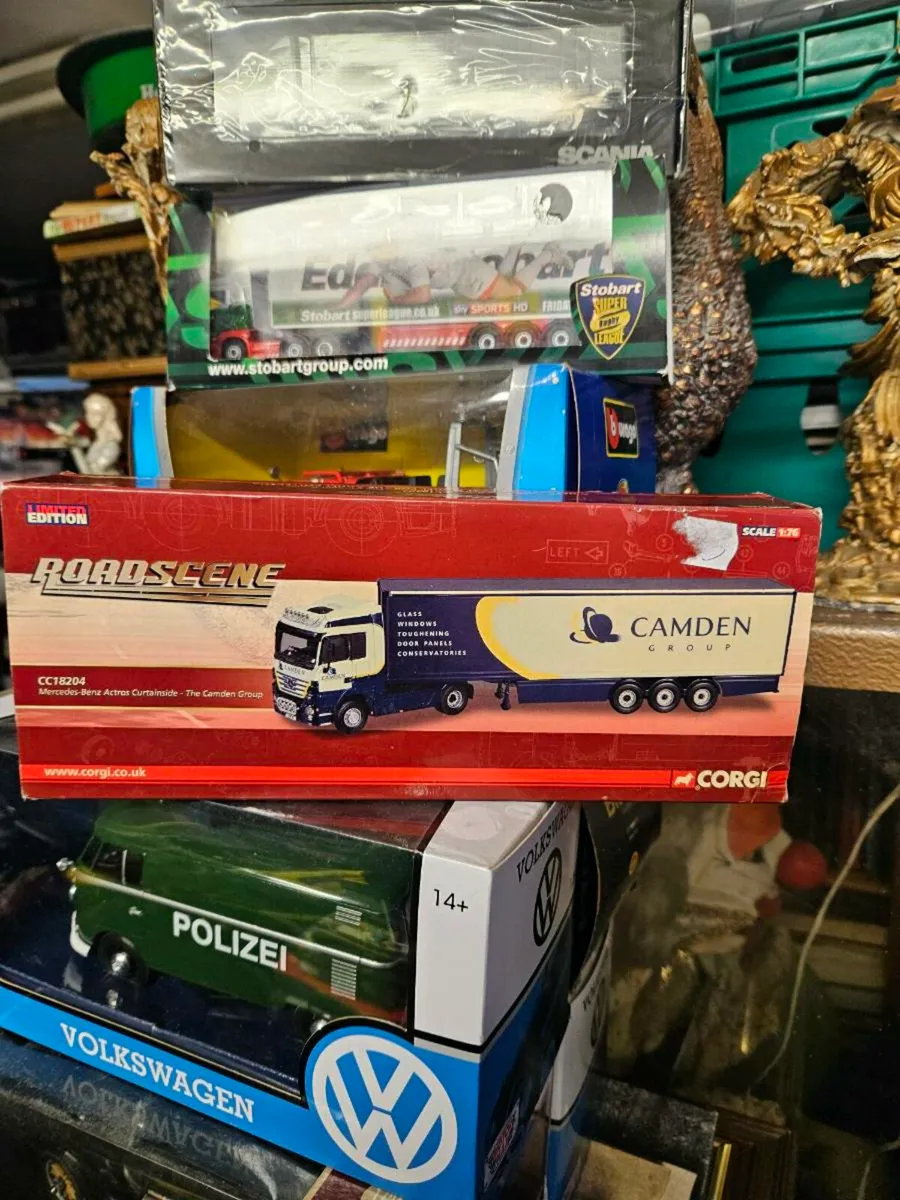 Corgi Mercedes Tractor Unit and Trailer Road Scene - Image 1