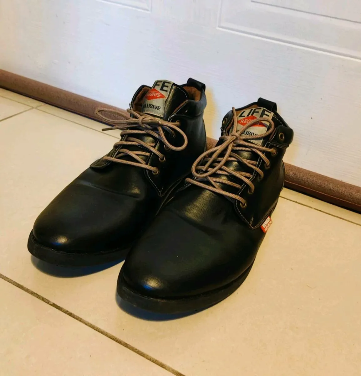 Black Leather Boots Regius exclusive– Size UK 9 / - Image 2