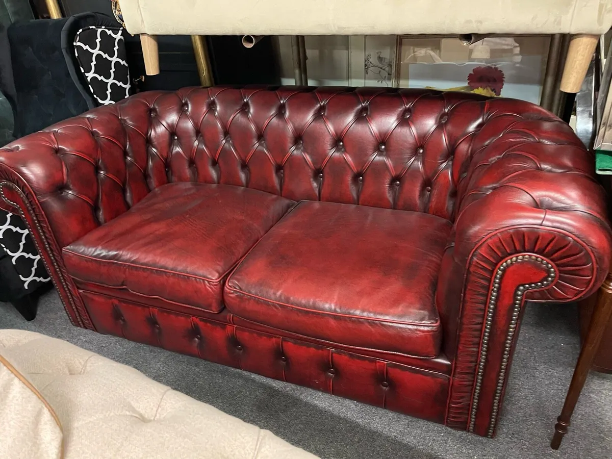 Original Chesterfield 2 seater sofa - Image 1