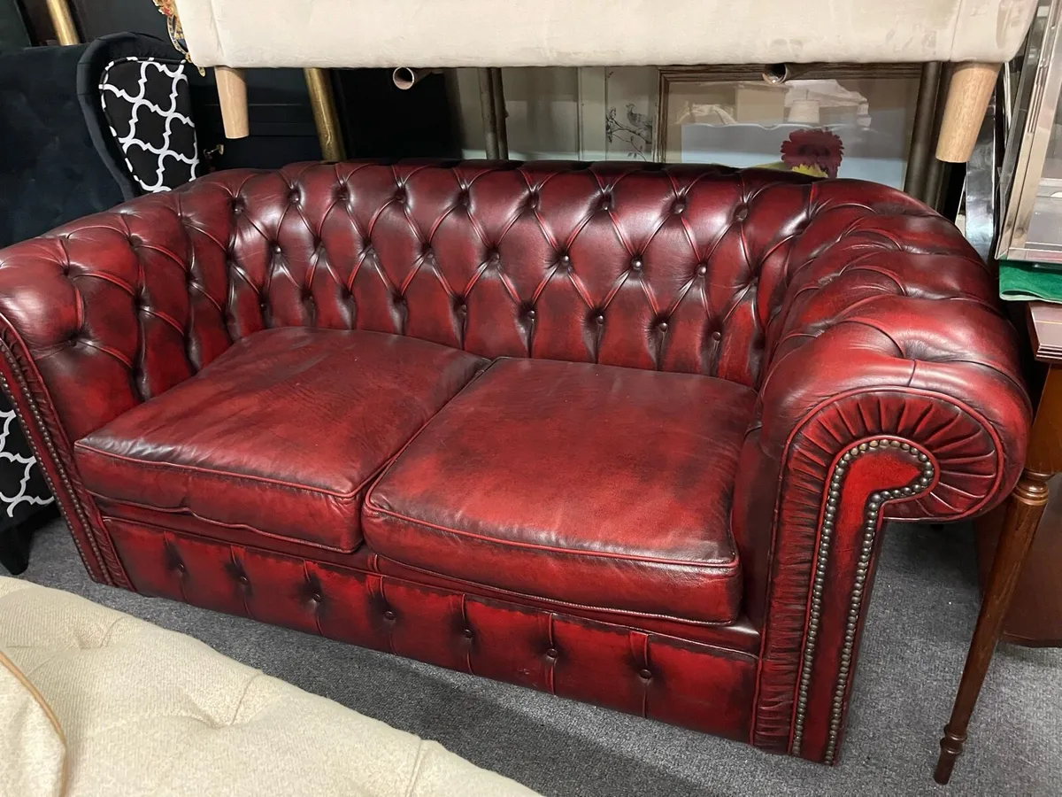 Original Chesterfield 2 seater sofa - Image 2