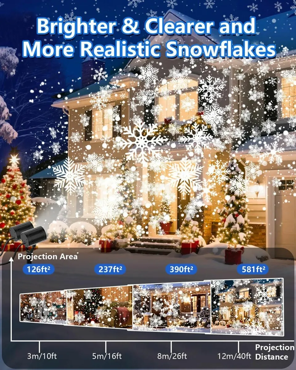 Christmas Snowflake Projector Lights Outdoor 2025 - Image 3