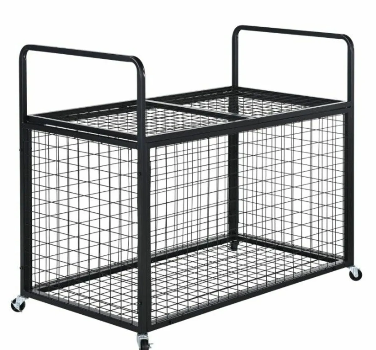 Heavy-Duty Metal Sports Ball Storage Cart on Wheel - Image 3