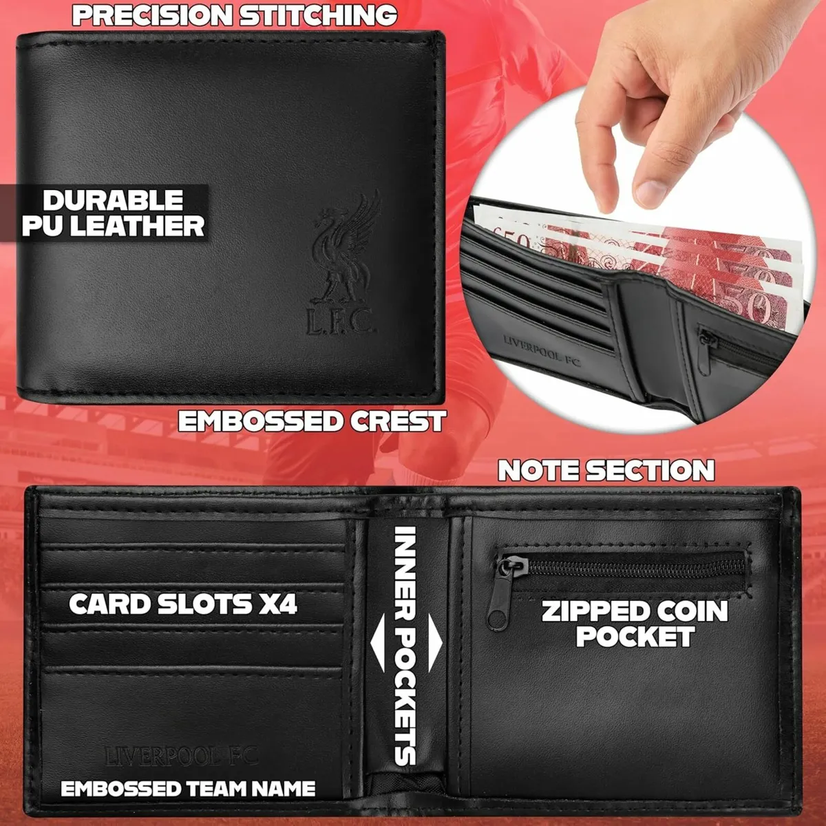 Liverpool F.C. Sports Fan Wallet Accessories Set w - Image 2
