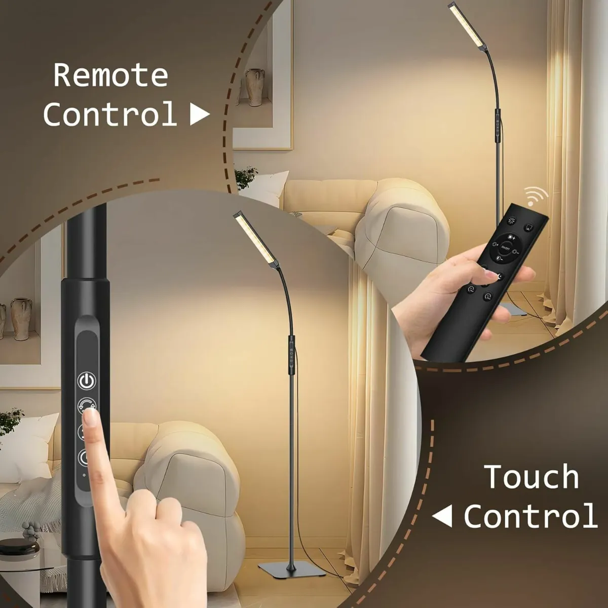 LED Floor Lamp with Remote Dimmable 3 Color - Image 1