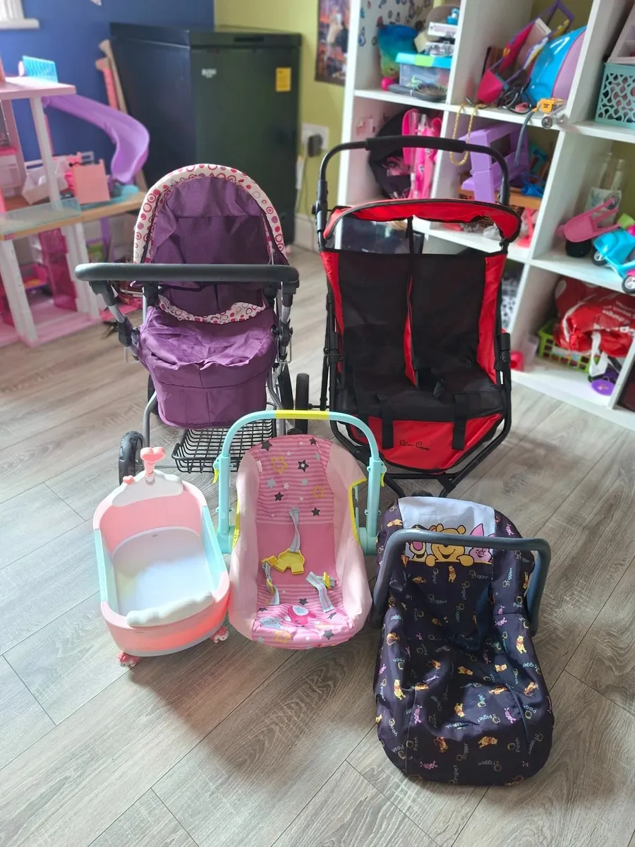 Doll buggies/carriers and baby Annabell bath - Image 2