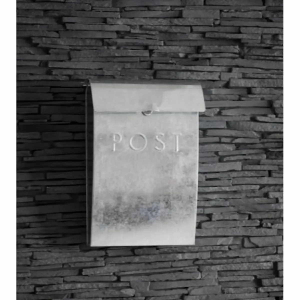 Classic Post Box with Lock Silver – GT29 - Image 1