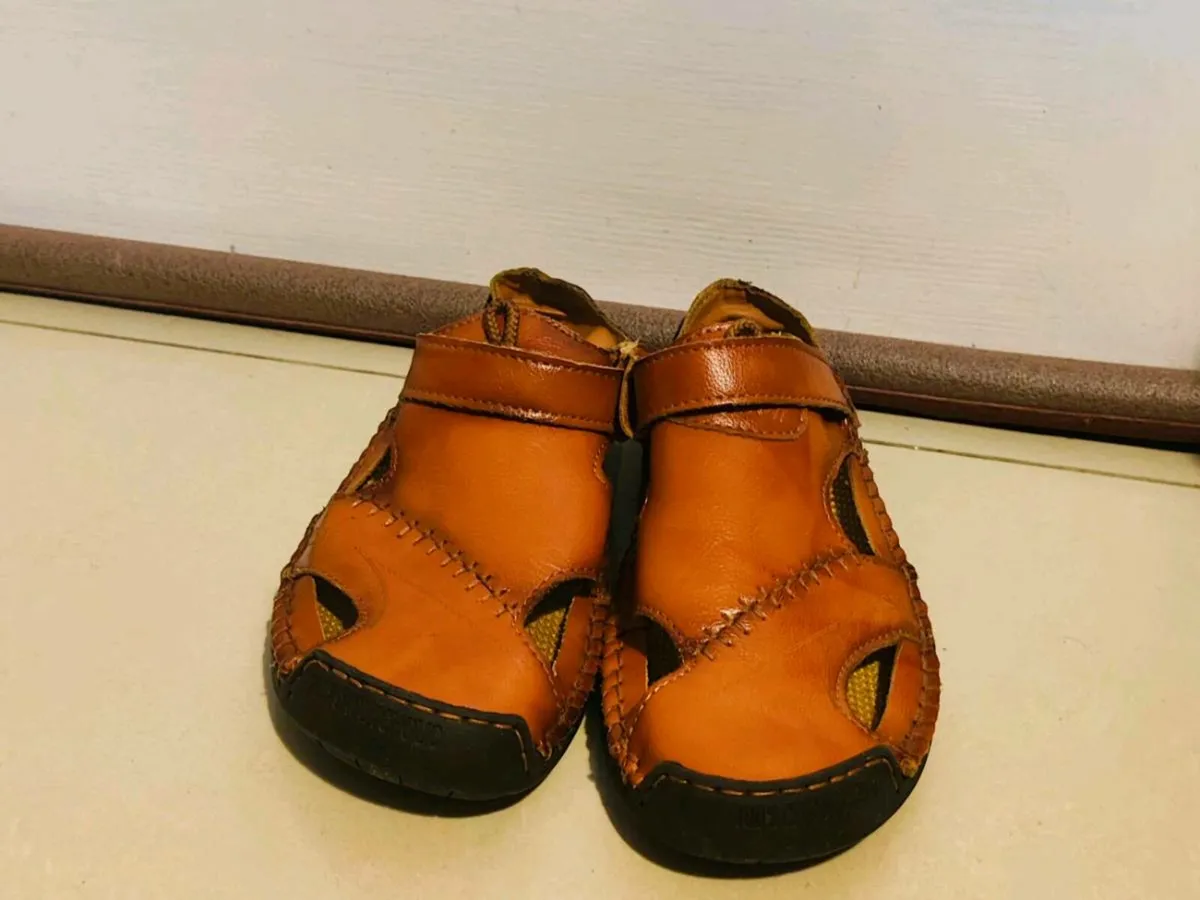 Brown Leather Sandals – Size EU 40 - Image 3