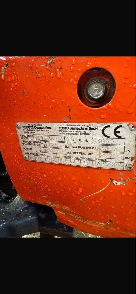 Kubota U17-3 - Image 2