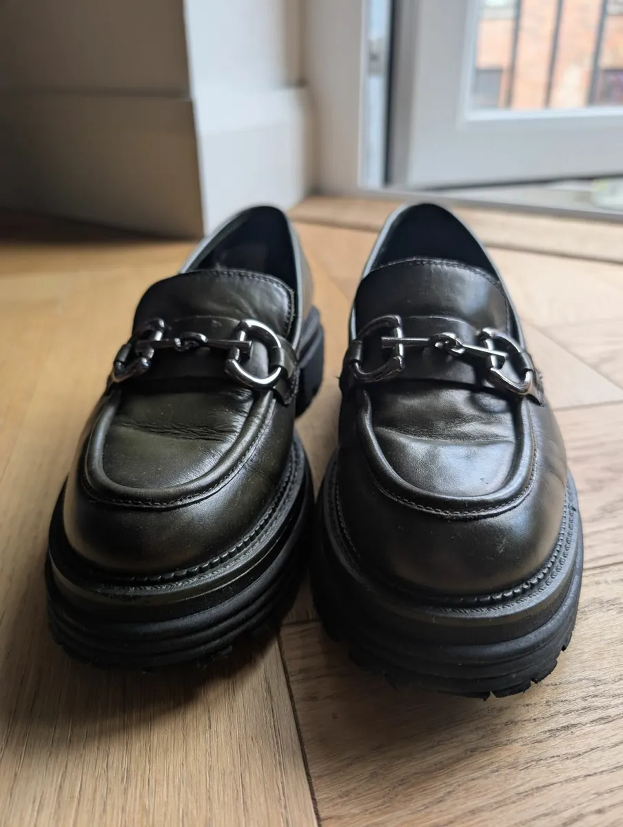 Dark Green Bagatt Loafer Shoes - Image 3