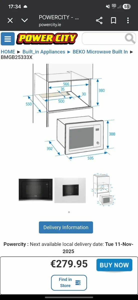 Built in microwave - Image 1