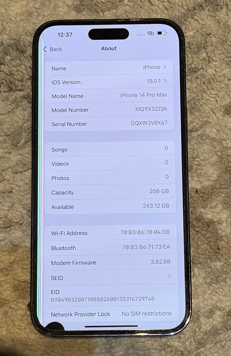 Iphone 14 pro max 256gb blue with screen fault - Image 2