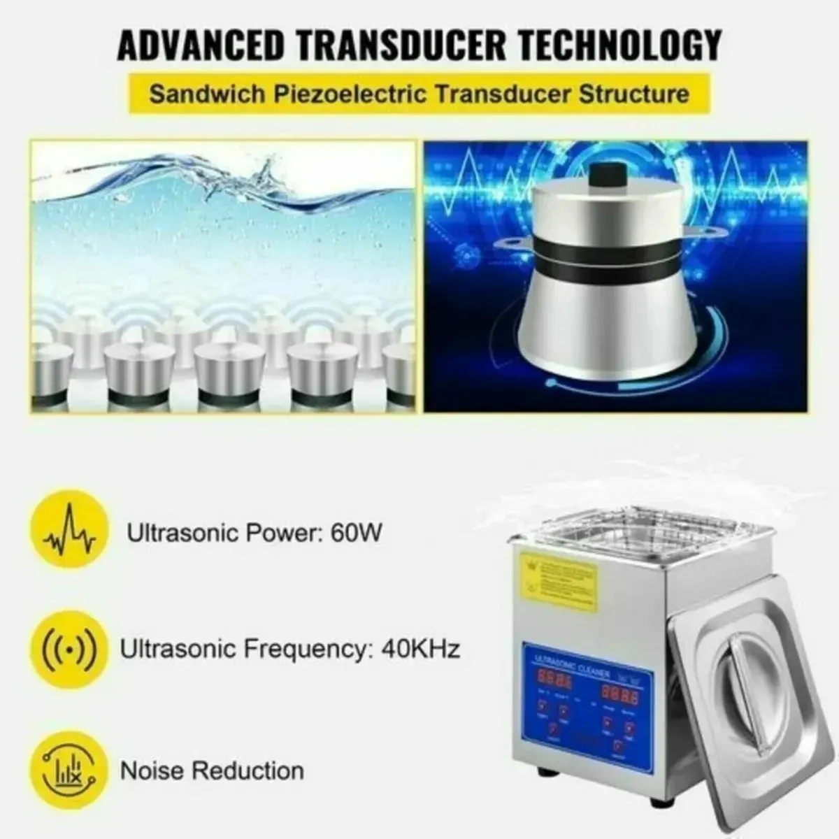 3L Ultrasonic Cleaner Machine for Delicate Items - Image 4