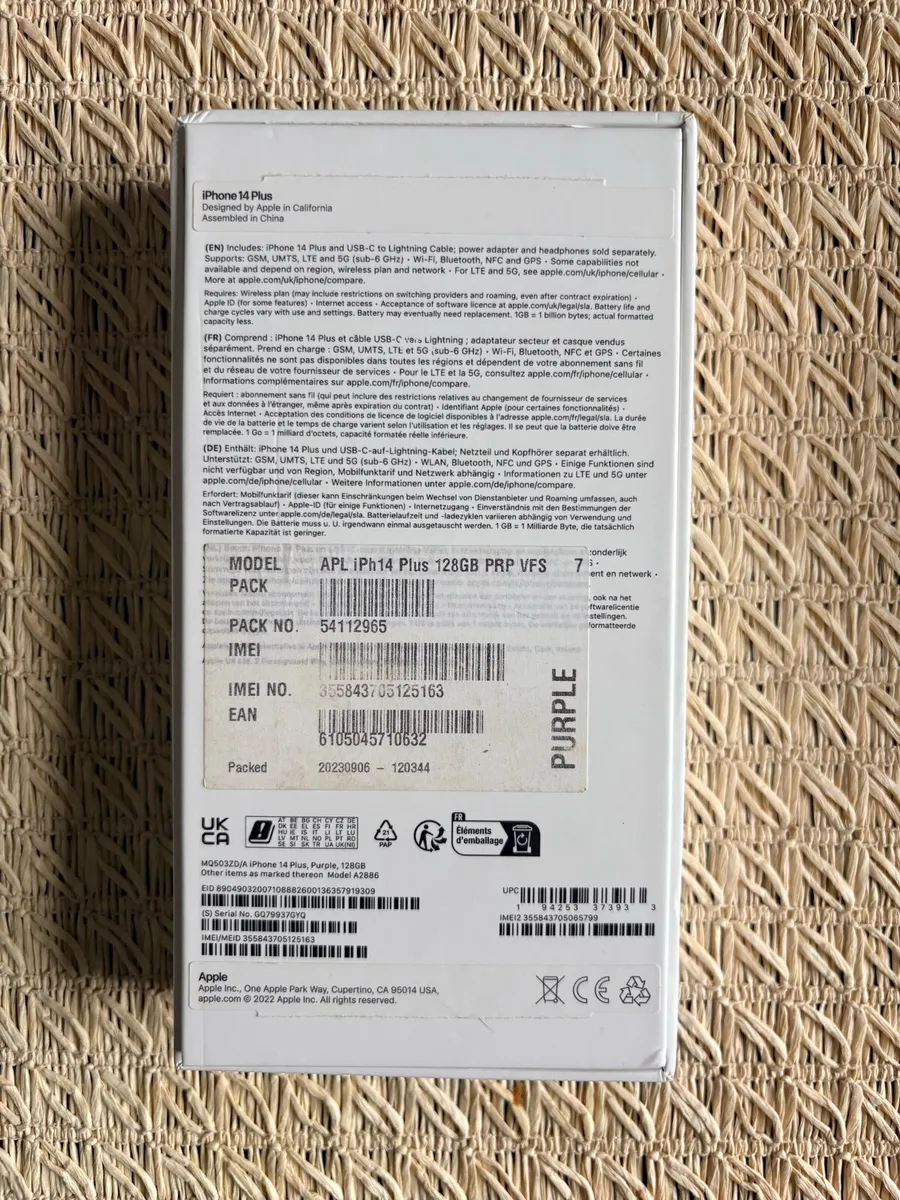 iPhone 14 Plus 128GB – Purple - Image 3