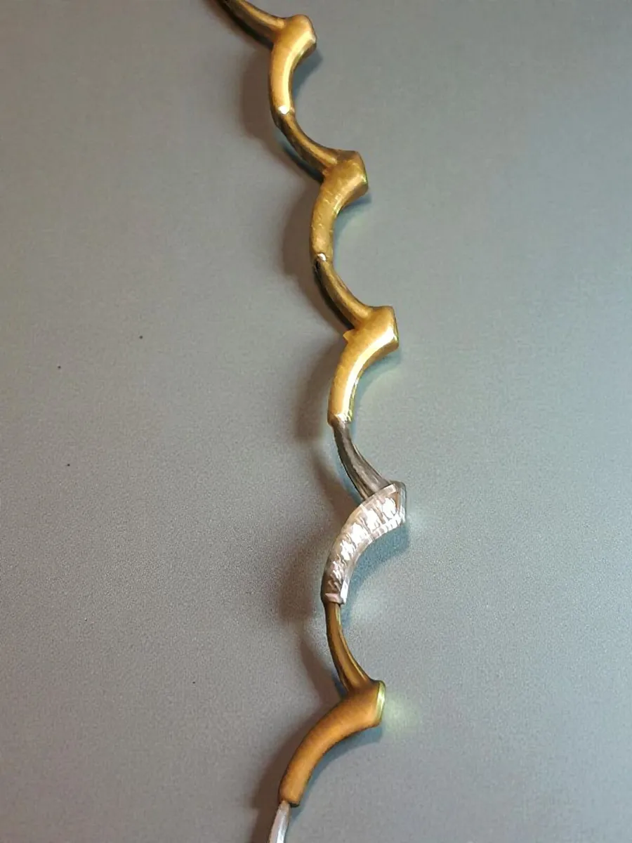18k gold two-tone wave necklace - Image 3