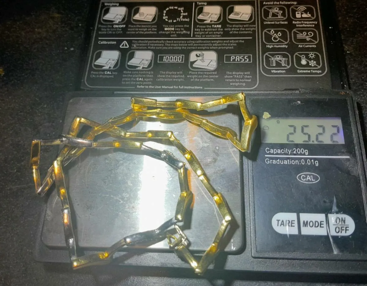 18k gold two-tone wave necklace - Image 4