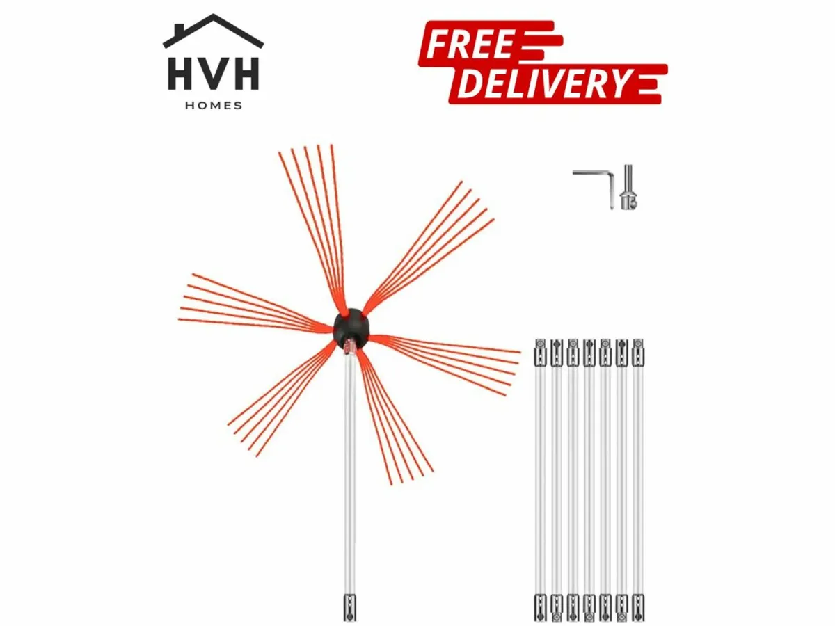 Flexible Chimney Cleaning Rods, 26FT Chimney Sweep - Image 1