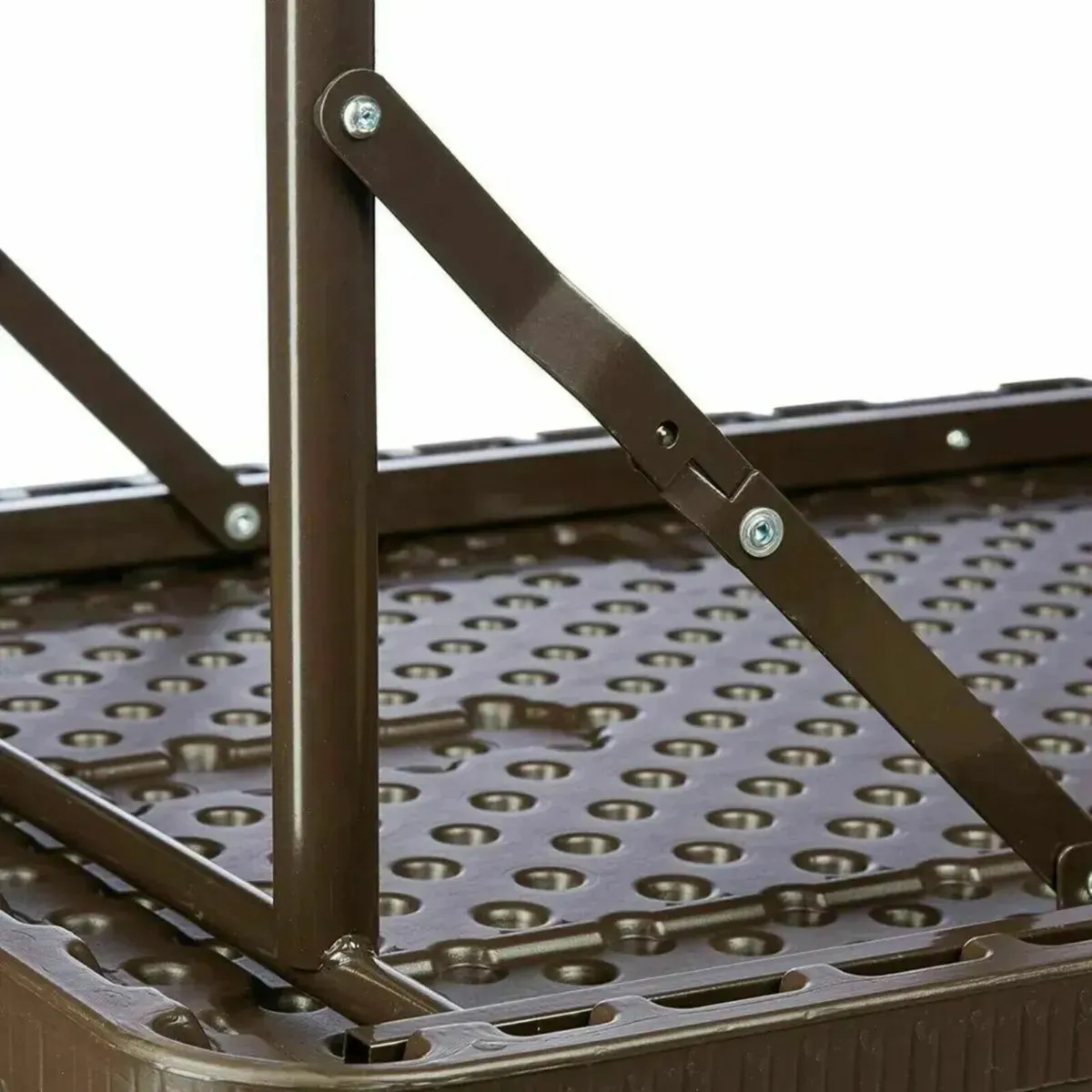 Rattan Look Folding Garden Table Weatherproof - Image 2