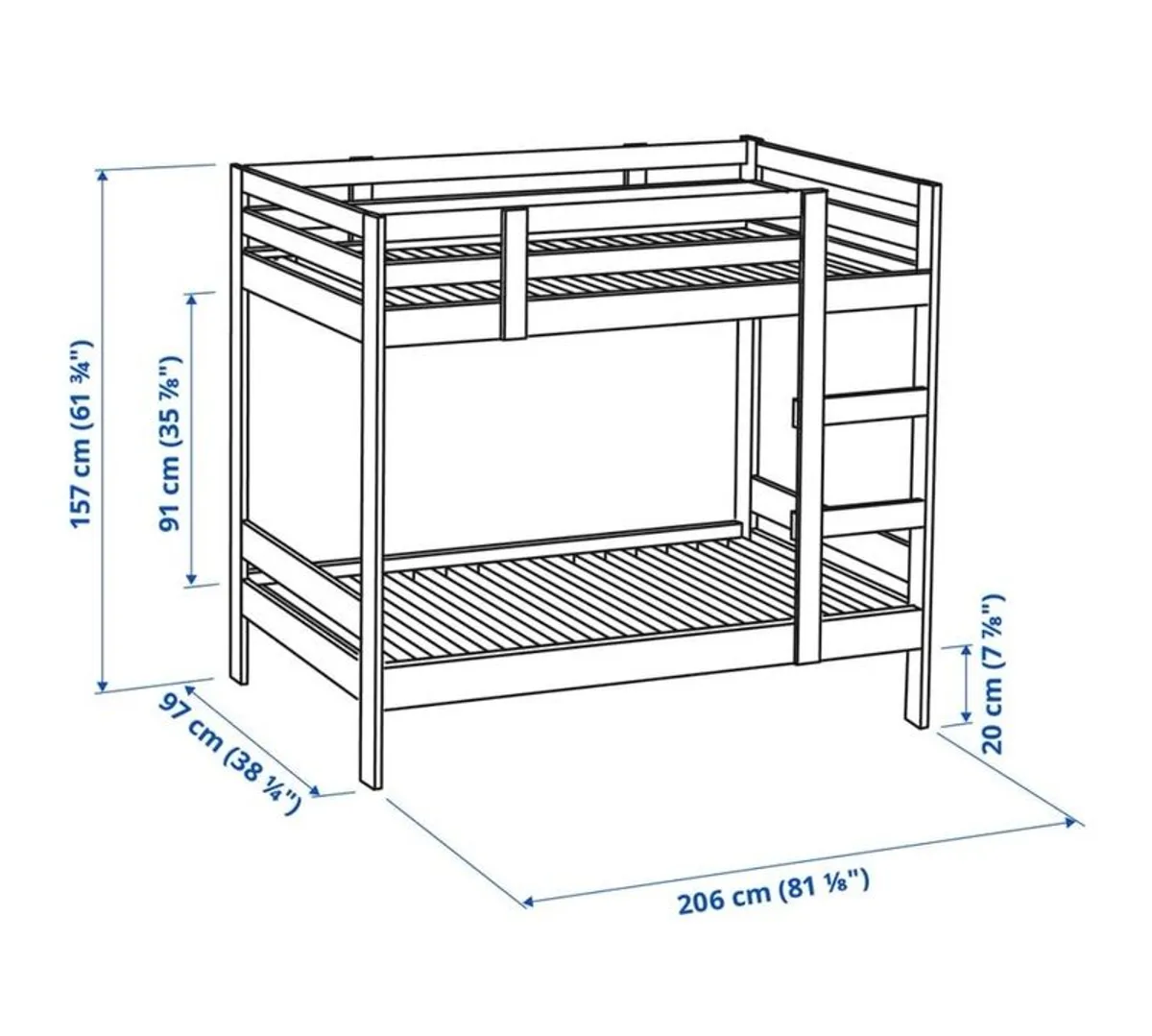 Bunk Beds with new Emma mattresses - Image 3