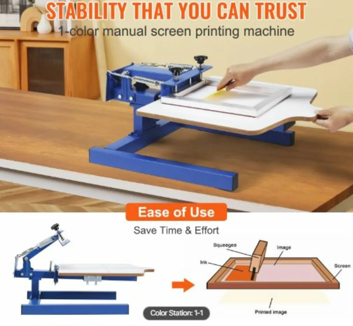 Screen Printing Machine, 1 Color 1 Station Silk - Image 2