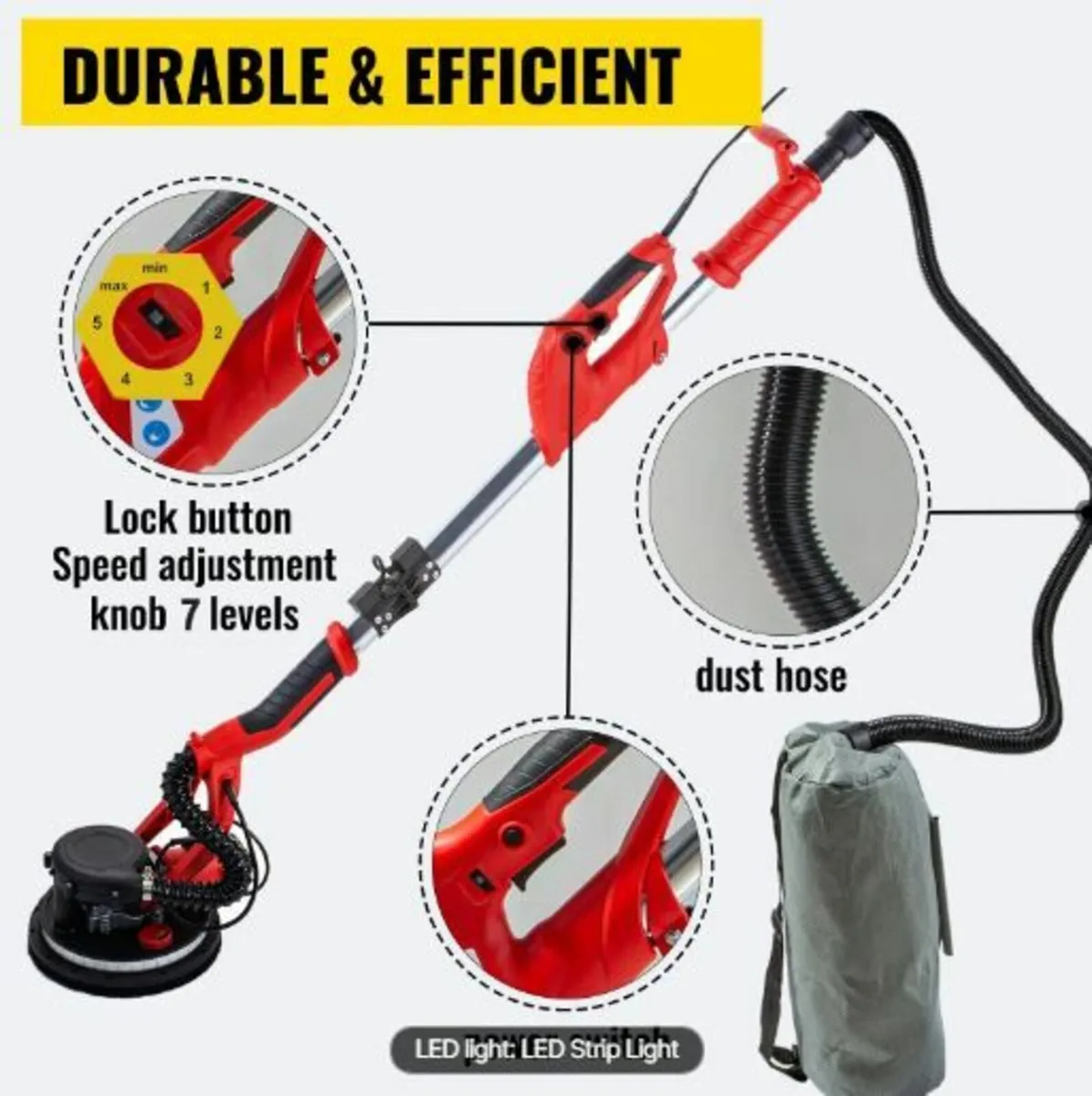 Drywall Sander 750W, Electric Drywall Sander - Image 2