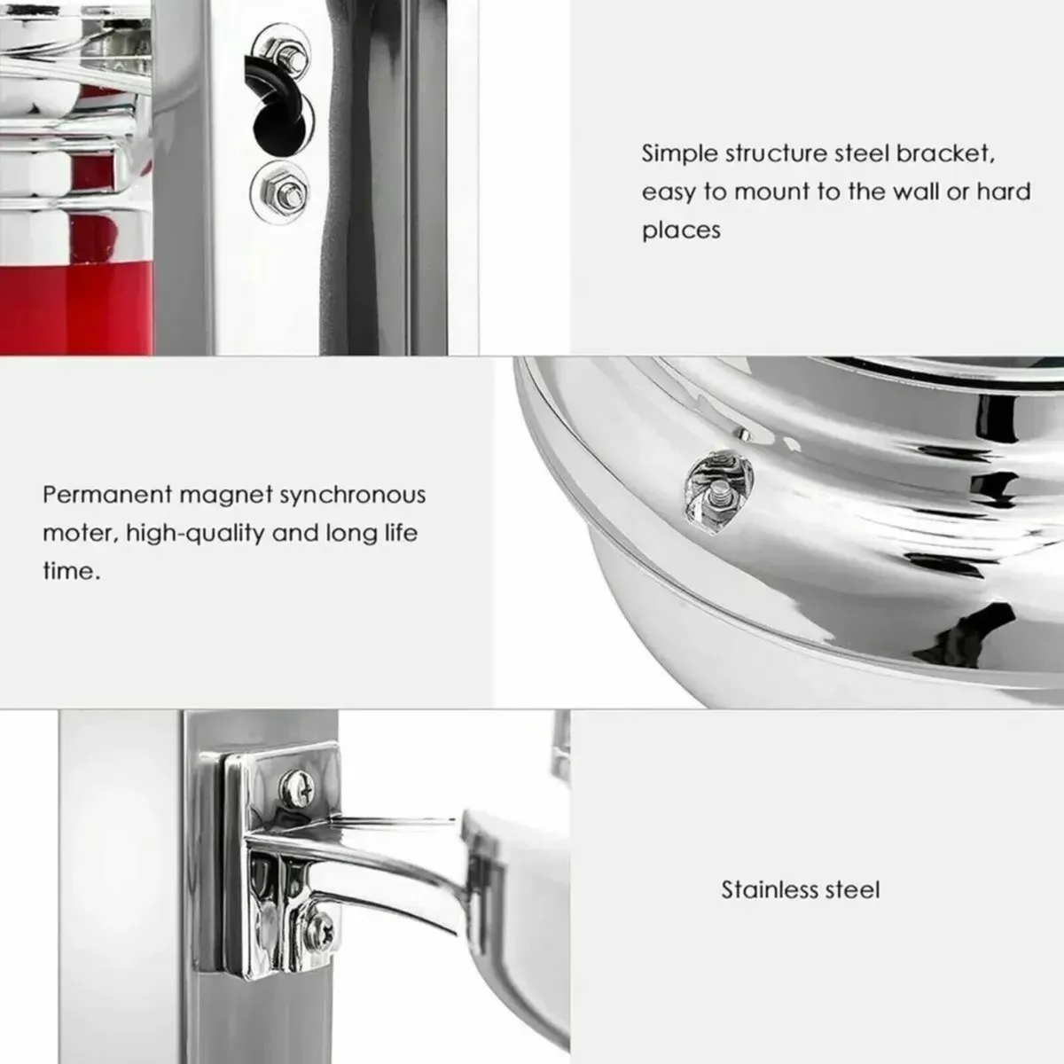 Barber Pole Sign Red Blue White Rotating - Image 2