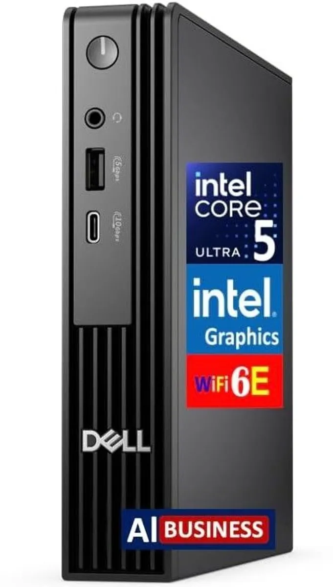Dell Pro Micro QCM1250 AI Business MFF Mini PC (Intel Ultra 5, 16GB DDR5, 512GB SSD, WiFi 6E, Bluetooth 5.3, RJ-45, DP, HDMI, Windows 11 Pro) Brand New - Image 1